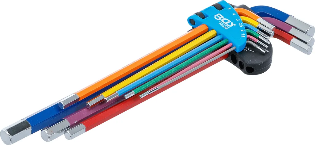 Offerta Set 9 Brugole BGS 74456 Extra Lunghe Multicolore in Acciaio S2