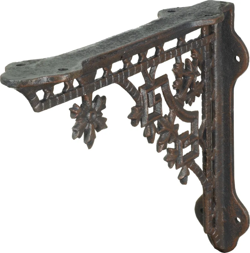 Support étagère fonte style ancien - Équerre d'angle robuste et déco