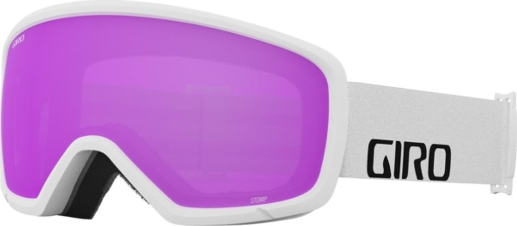 Giro Snow Goggle STOMP Youth white wordmark Brille und amber pink Scheibe S2 OTG Youth
