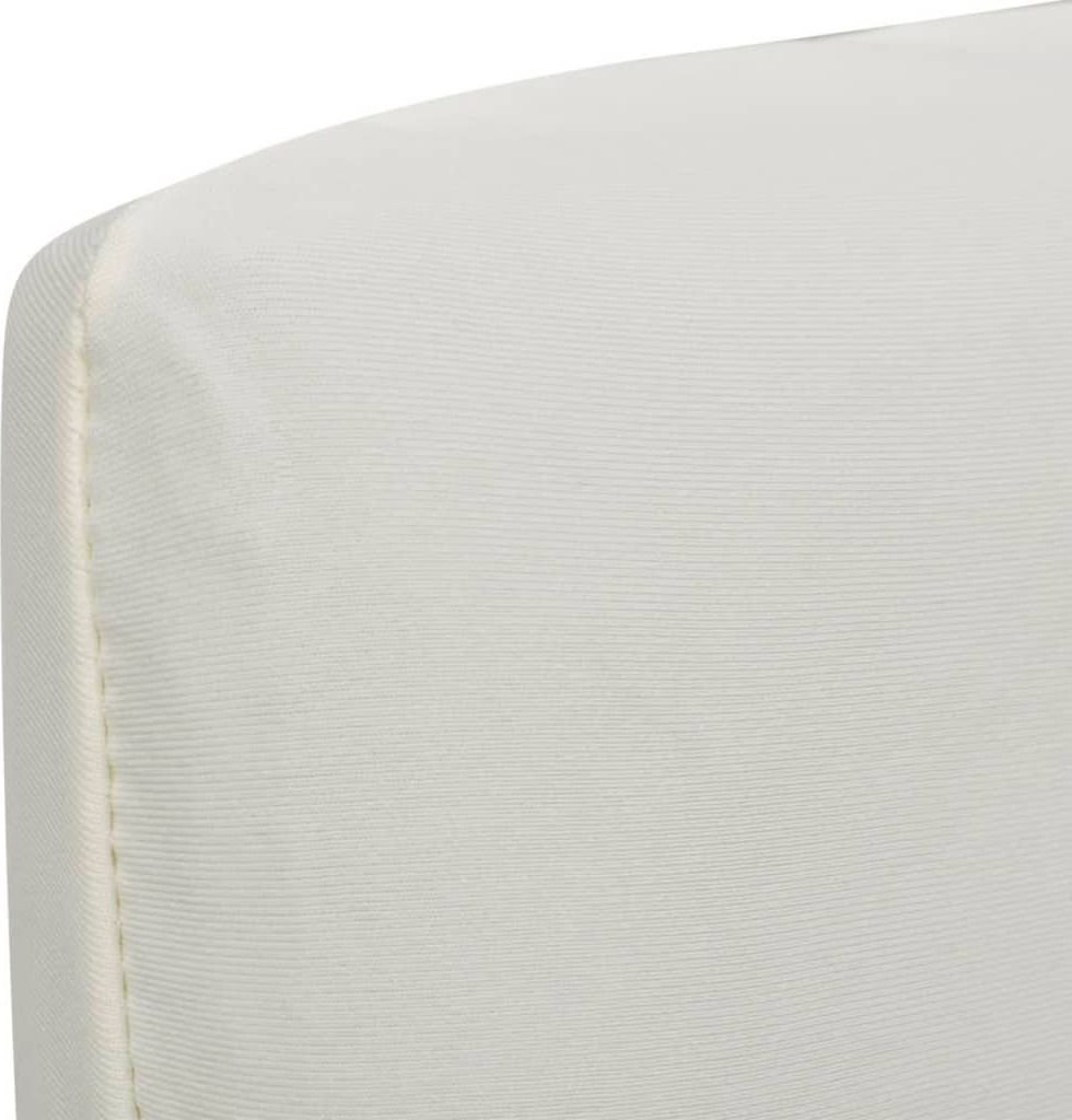 vidaXL Stretch Chair Covers Straight 4 ks. Krémová Obrázok produktu 3