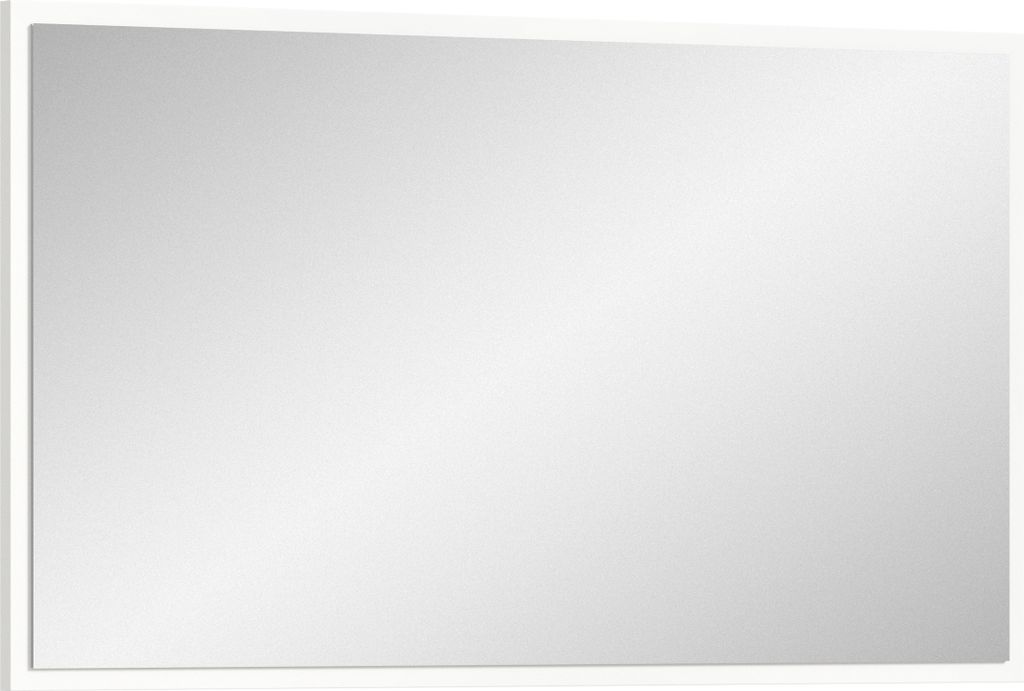 Spiegel >Vaga< mit Rahmen in Weiß - 83x48x2cm (BxHxT)
