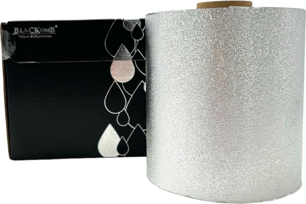 BLACKOMB Friseurfolie gerillt Silber 100m - HF020