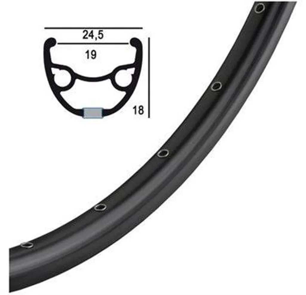 Jante de vélo 28 pouces Ryde Rival 21 noire 622-21 avec 32 perçages Bus