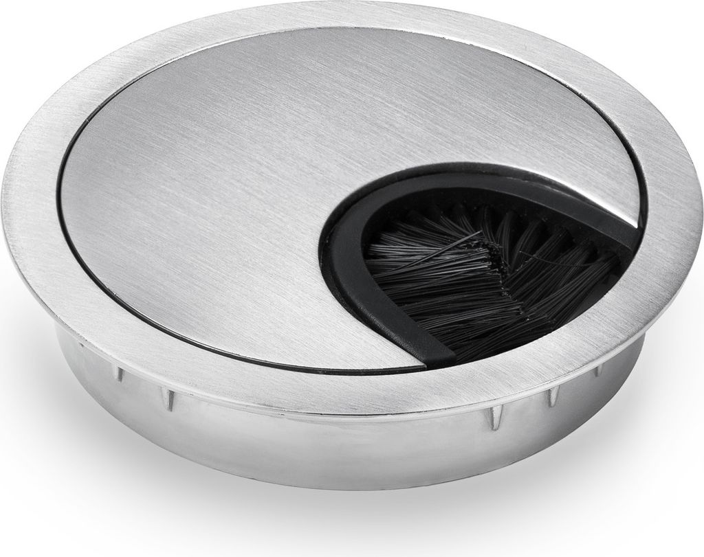 Novaato Kabeldurchführungen mit Bürsten für mehr Ordnung auf dem Schreibtisch 60 mm 2 x