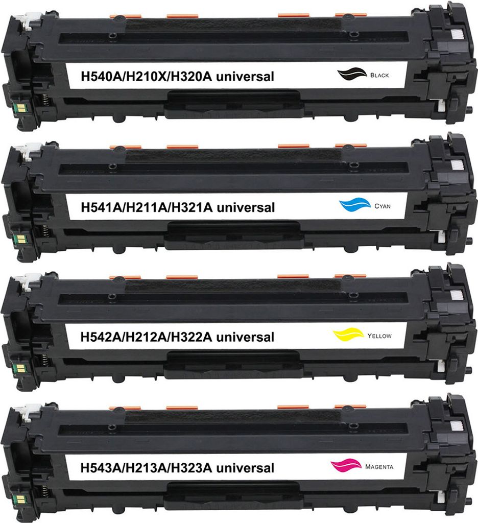4 Toner Tonerpatronen set kompatibel zu HP LaserJet Pro 200 Color MFP M251n M251nw M276n M76nw, 131X CF210X CF211A CF212A CF213A 131A CB540A CB541A...