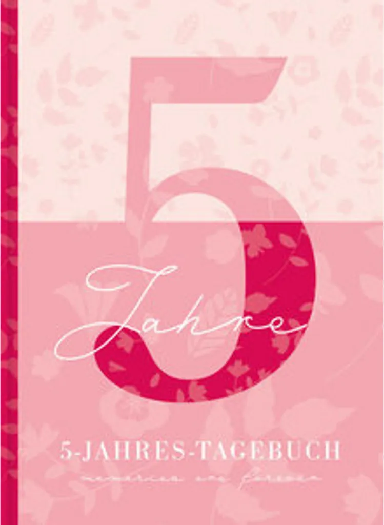 Journal intime de 5 ans calendrier rose pour noter ses souvenirs de femmes