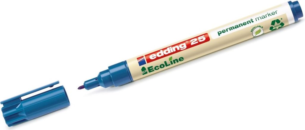Edding - Filzstift 25 EcoLine rund 1mm blau | 10 Stück