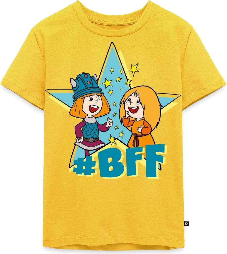 Spreadshirt Wickie Und Die Starken Männer Ylvi #BBF Kinder Premium T-Shirt, 98/104 (2 Jahre), Sonnengelb