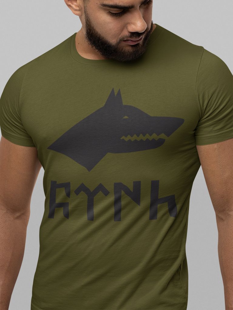 Göktürk Türk T-Shirt Kurt Wessdruck Olive/Schwarz 3XL