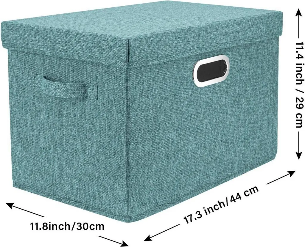 Lot de 5 Boîtes de Rangement avec Couvercle Aqua Deep 44x30x29 cm