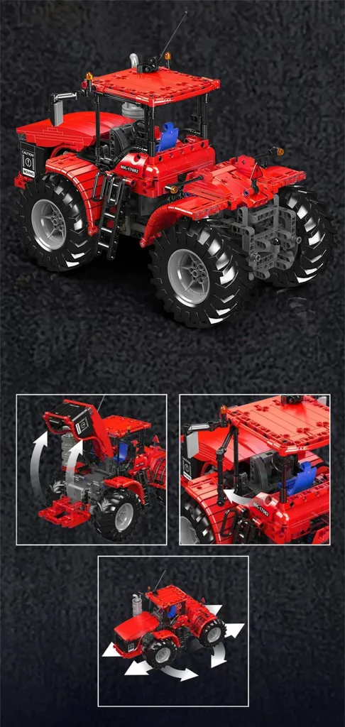 Tracteur articulé RC 17081 Kit de construction motorisé rose technique