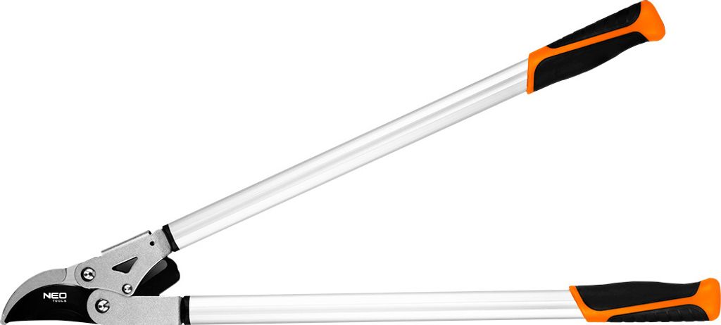 NEO TOOLS Bypass-Astschere Getriebeastschere 710 mm, max Schnittdurchmesser 45 mm, Klingen mit Antihaftbeschichtung, Aluminiumarme, rutschfeste Zwe...