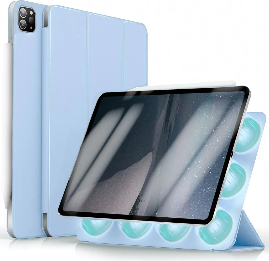 Cover imoshion iPad Pro 12.9 2022/2021/2020 Magnetica Azzurro Slim