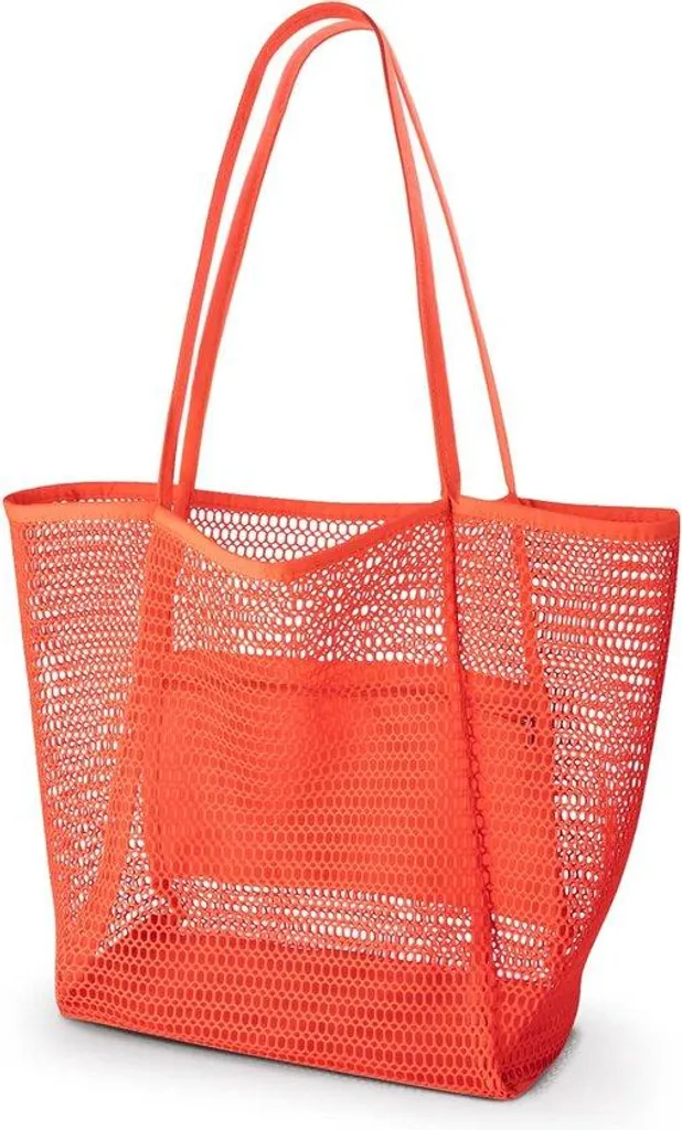 Cabas de plage format XL orange pour femme idéal pour les vacances