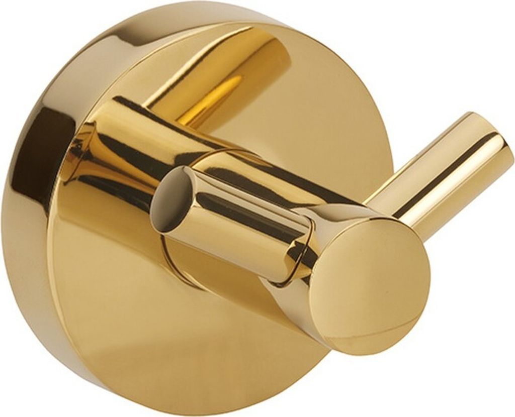 BILLO Doppelkleiderhaken Messing Gold poliert 50x55x55 mm Produktbild 
