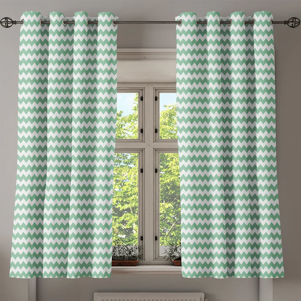 Rideaux Menthe modernes 280x175 cm - Solution design pour salon chic - 2