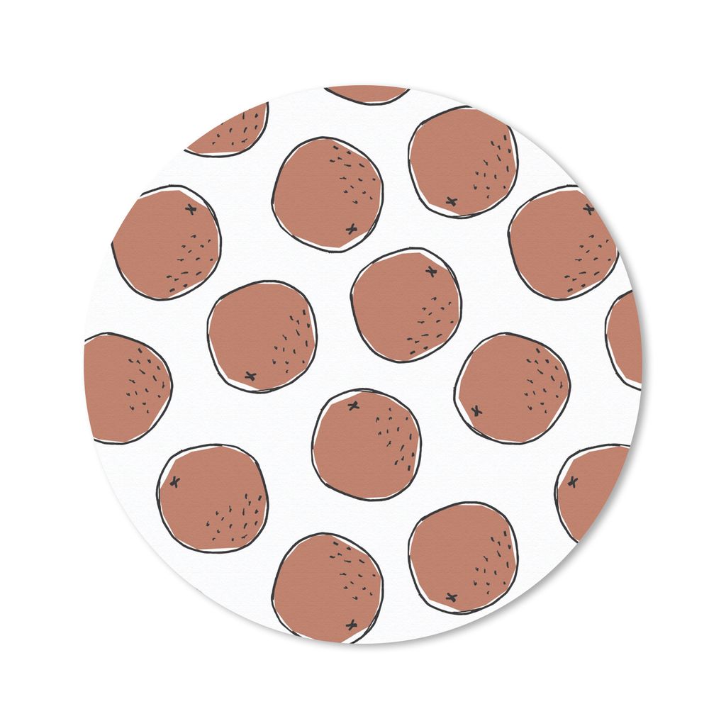 MuchoWow Mauspad Mousepad Sommer - Kokosnüsse - Braun - Weiß 30x30 cm - Mousepads - Maus Mat - Pad - Mausunterlage - Tischunterlage - Schreibti...