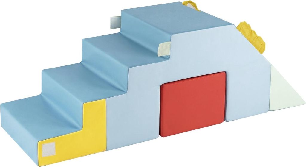 Foam Climbing Blocks for Kids with Slide & Steps