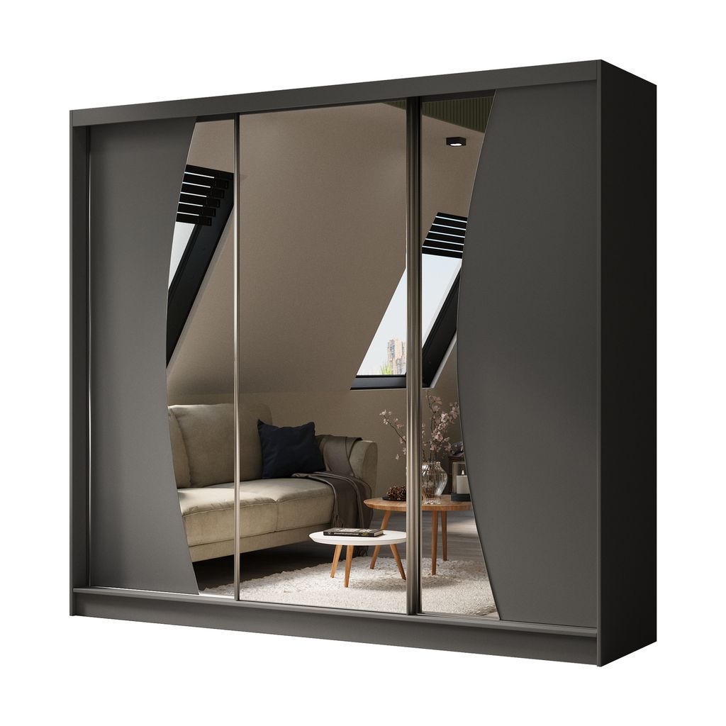 BEAUTYSOFA Armoire spacieuse VOX II 240 cm - armoire à Image du produit 