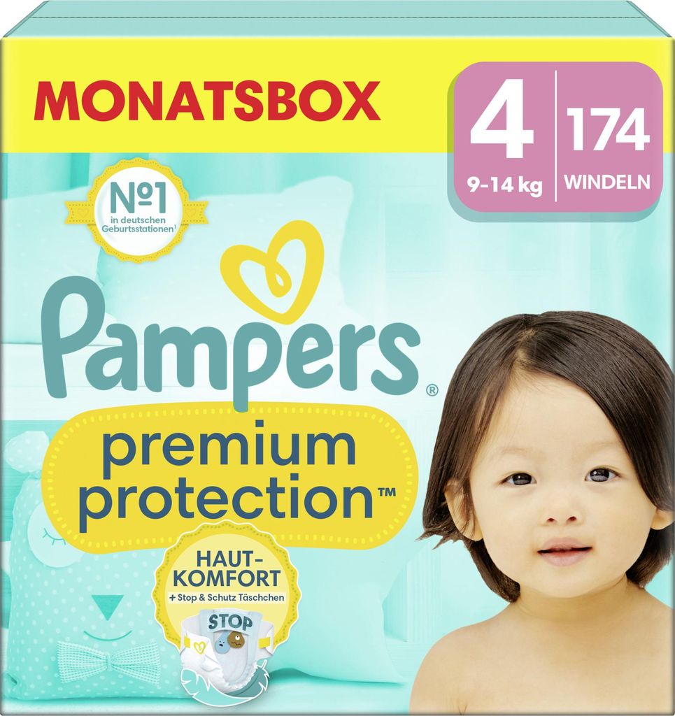 PAMPERS Premium Protect. Gr.4 Maxi 9-14kg 174 st, Produktbild 