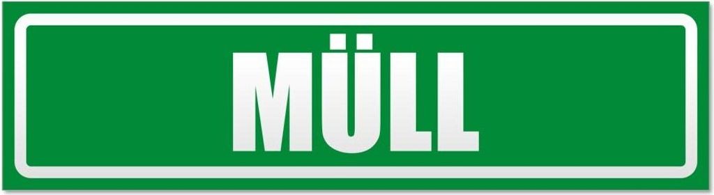 Kiwistar - Autoaufkleber - Grün - 60 x 16 cm - Müll invertiert - Hinweis Aufkleber Sticker für Auto, Kfz, Fahrrad, PKW, LKW