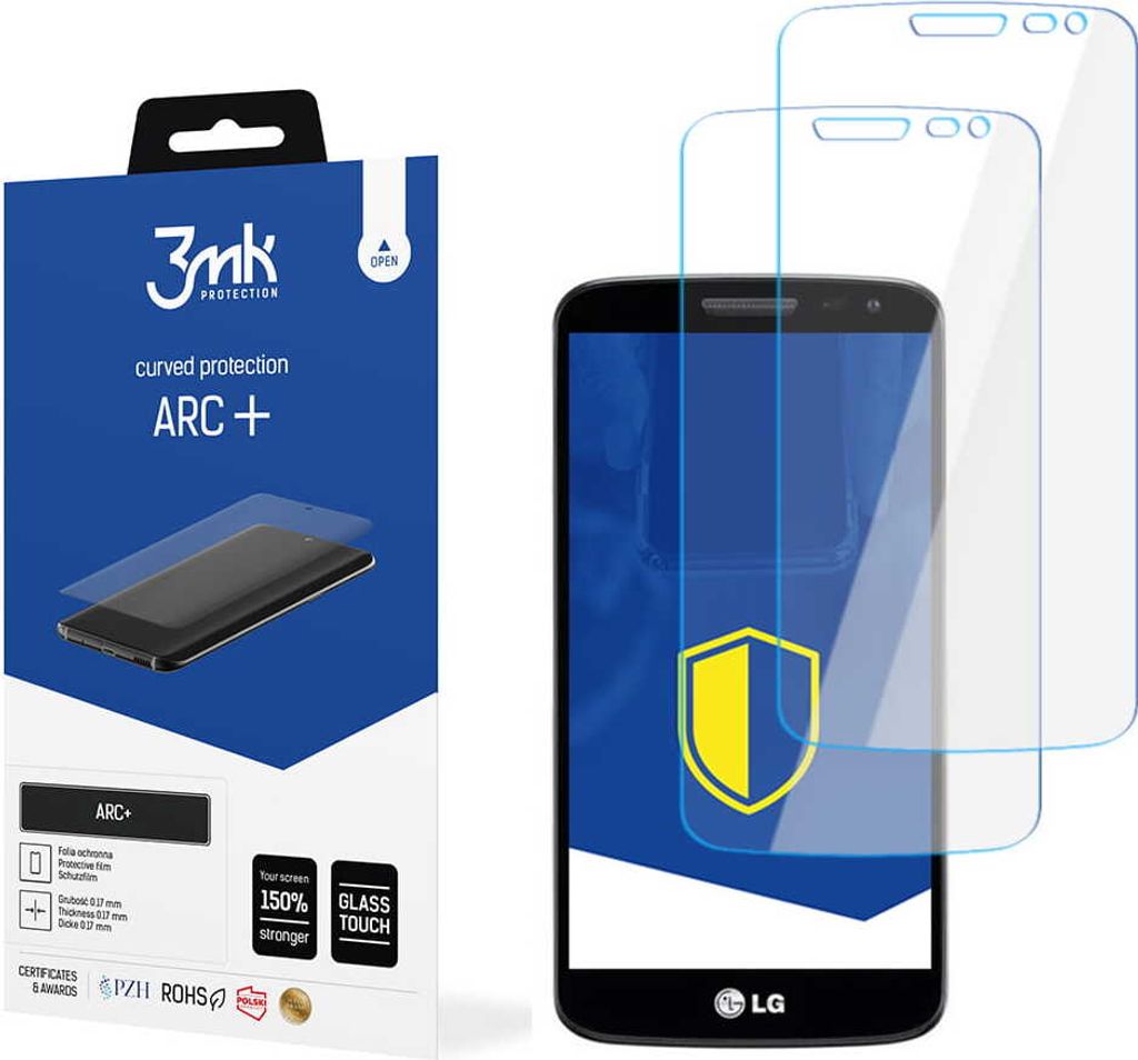 3mk Display Schutzfolie ARC+ für LG G2 Mini D620 0,17mm Self-Heal (2 Stück)