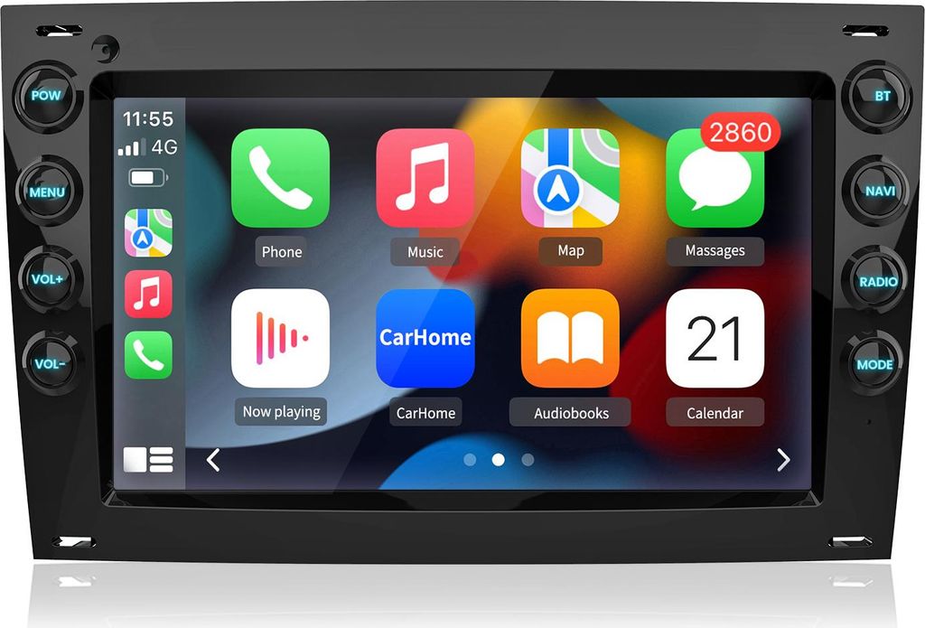 7 Zoll 2+64GB Android Autoradio für Renault Megane II 2003-2009 Wireless CarPlay Android Auto WiFi GPS Navi RDS DSP DAB+ Bluetooth USB Radio