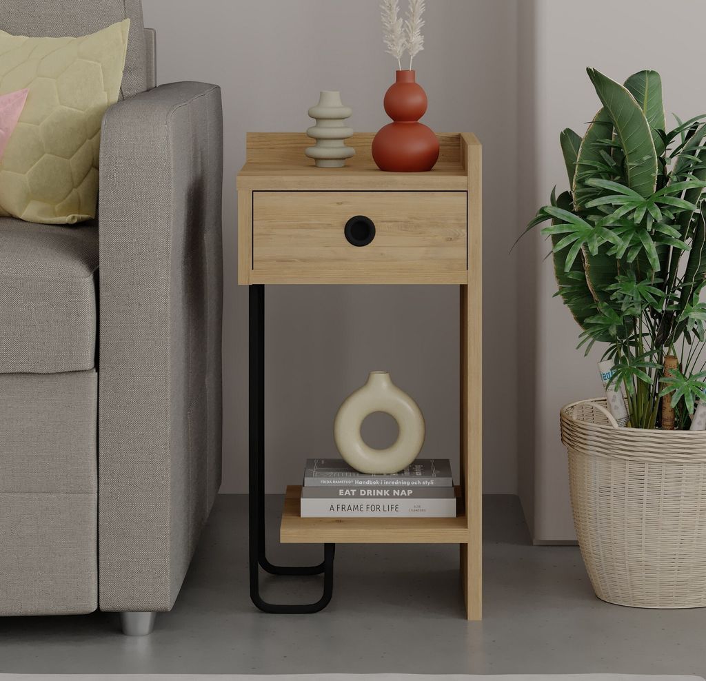 Skye Decor, Sirius Right - Oak, szafki nocne i szafki, dąb, Zdjęcie produktu 