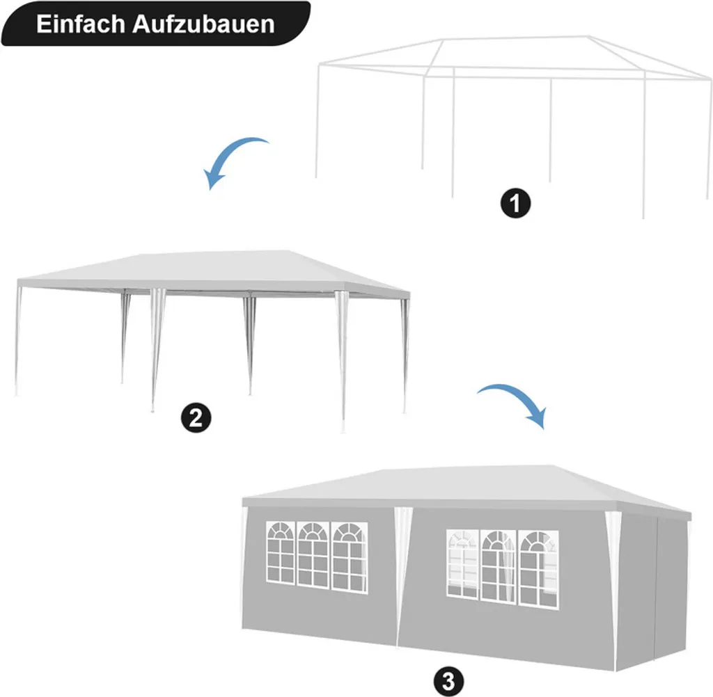 Tenda per Feste 3x6m Alta Qualità | Crea Ricordi nel tuo Giardino - 7