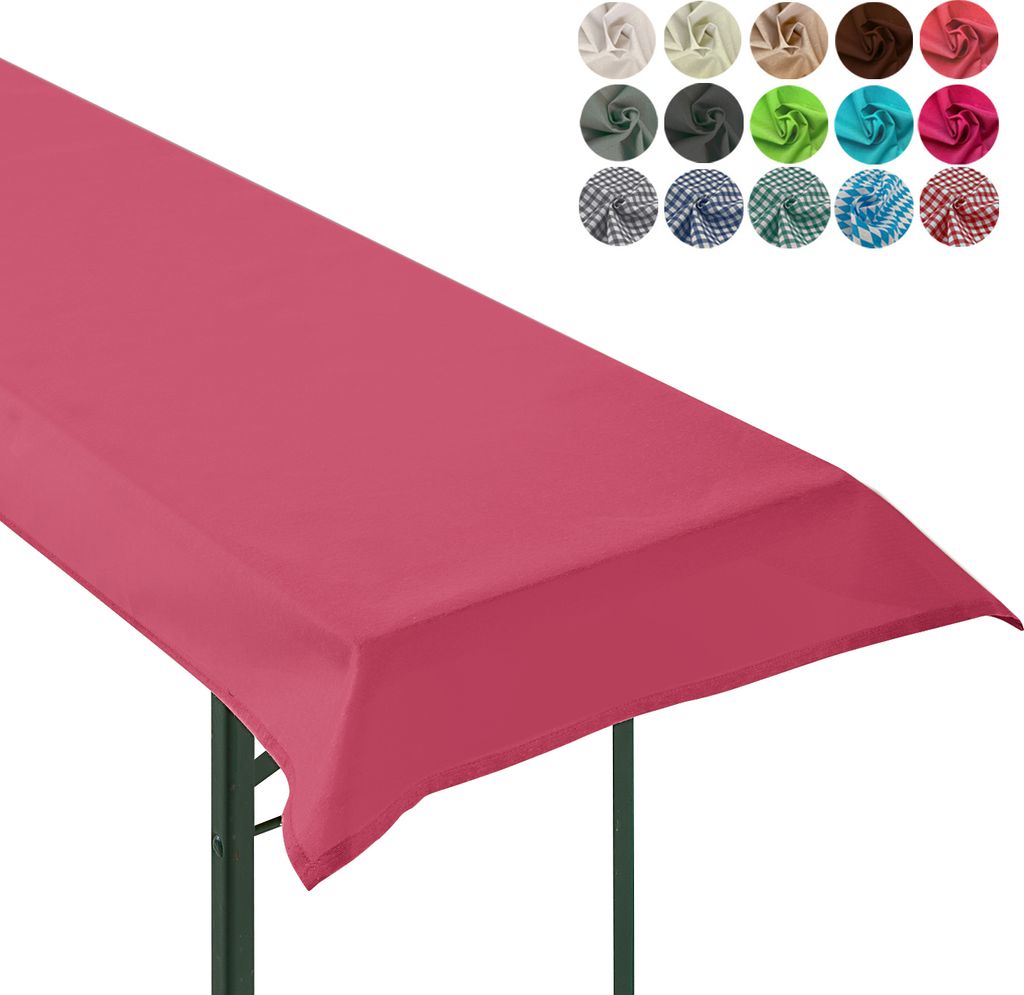 heimtexland Tischdecke Bierzeltgarnitur Biertischdecke Garten Tischdeko Party Event Dekoration Typ861 Beere 90x240 cm