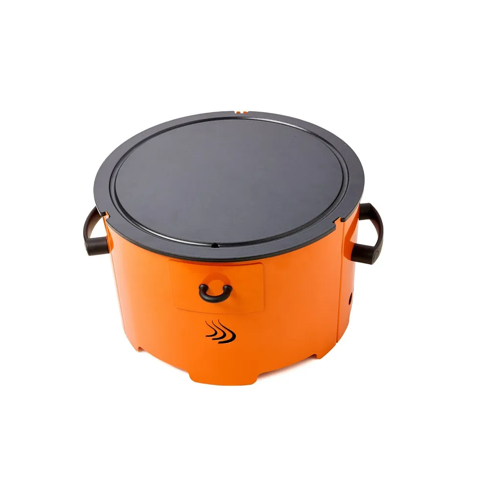 Barbecue de Table à Pellets Apache Eco Fire Plaque Acier 6mm Orange - 4