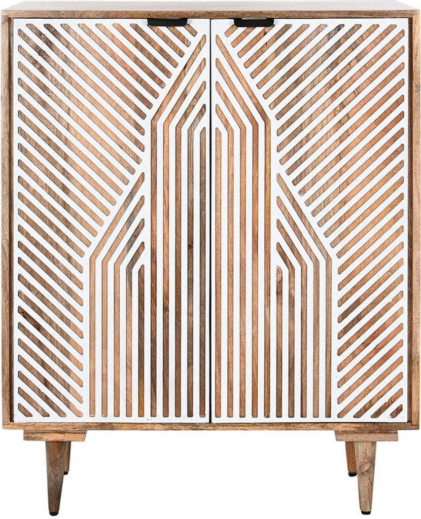 Botellero Home ESPRIT Blanco Madera de mango 84 x 41 x 108 cm