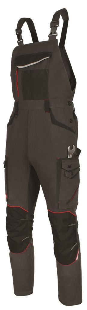Art.Mas Latzhose Arbeitskleidung Professional Dunkelgrau Bundhose 260 g/m² Gr. 52
