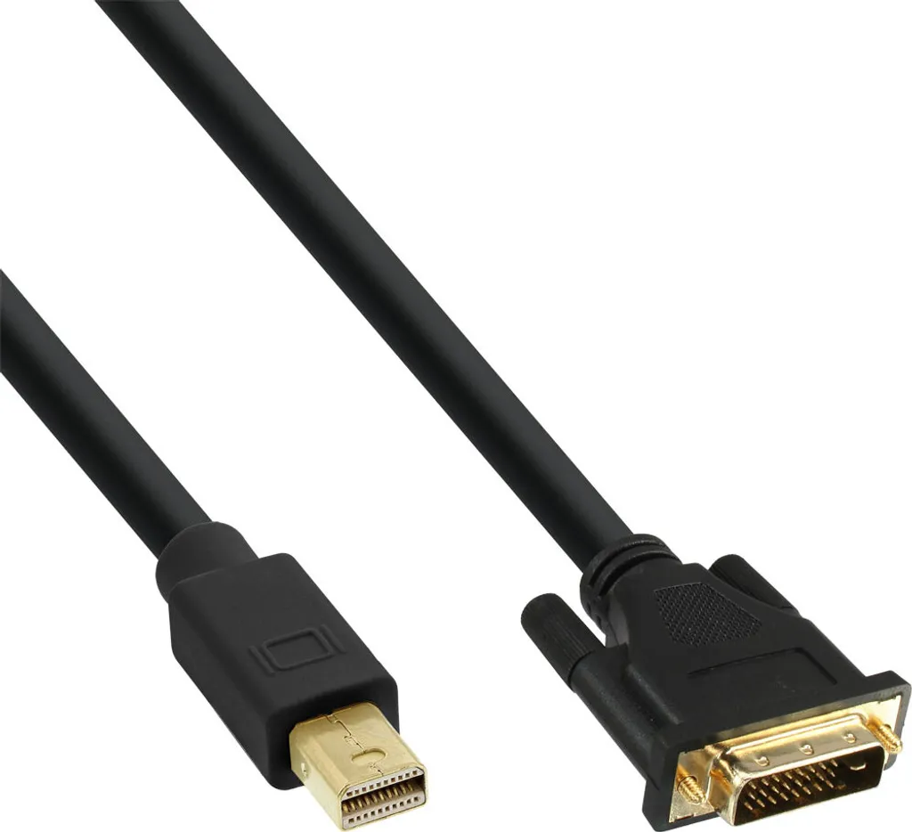 InLine 17225 Cavo Mini DisplayPort a DVI-D 5m - Connettori Oro per PC