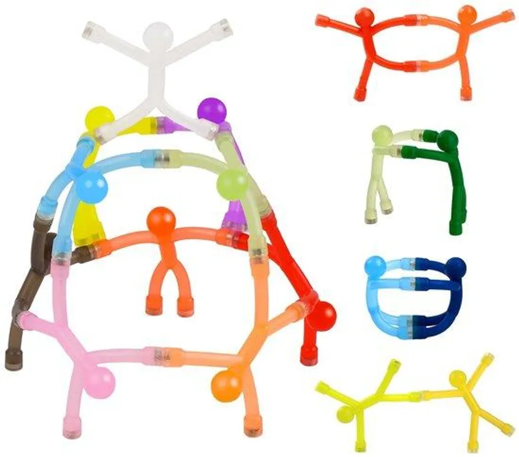 Aimants Souples Mini-hommes pour Frigo - Lot de 10 - Couleurs Variées