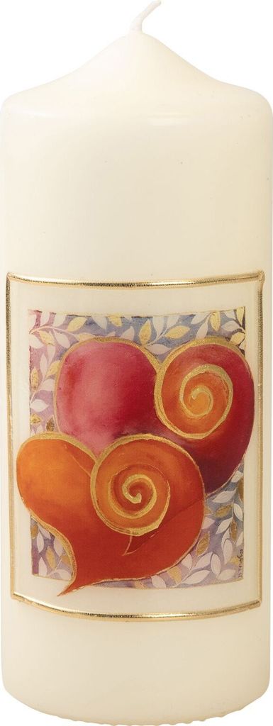 Werte-Kerze Liebe H 15 cm D 6 cm