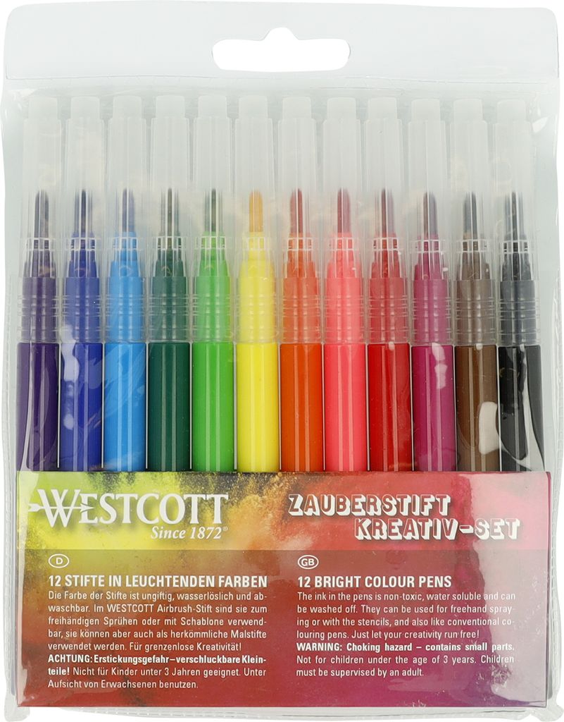 Westcott 12 Filzstifte Farbstifte Malstifte Nachfüllpack Produktbild 