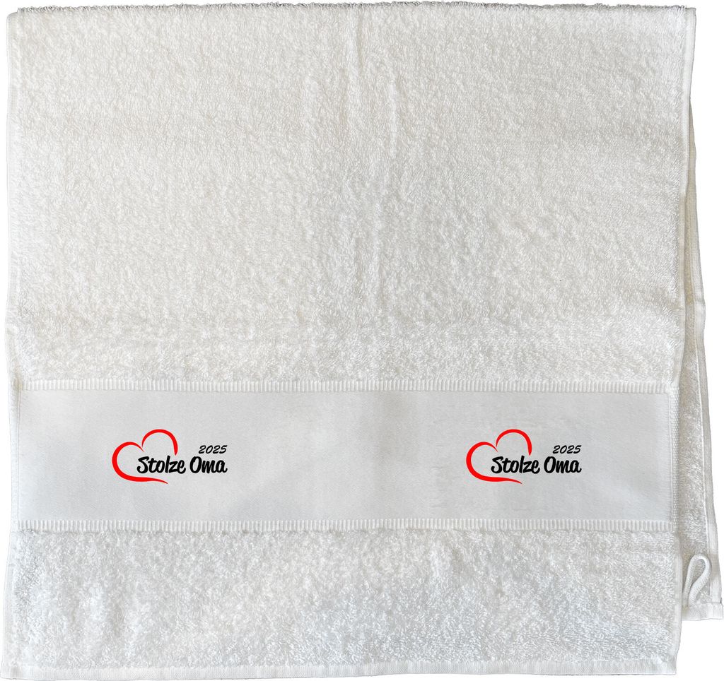 Huuraa Handtuch Stolze Oma 2025 Herz 50x100cm White Baumwolle Handtuch Geschenkidee
