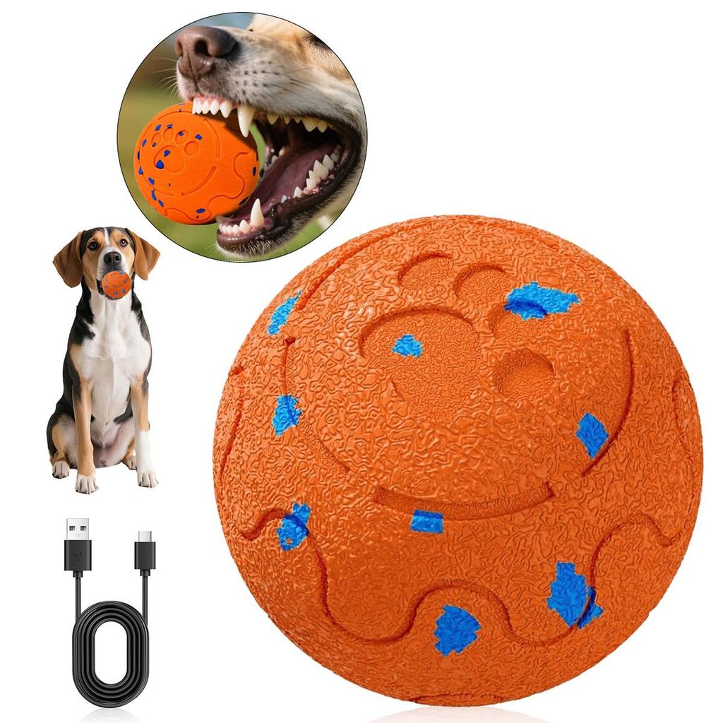 Hundespielzeug Intelligenz,Hundeball Welpenspielzeug Ball, mit 3 Spielmodi, Wasserdicht, Wiederaufladbar, für mittlere und große Hunde