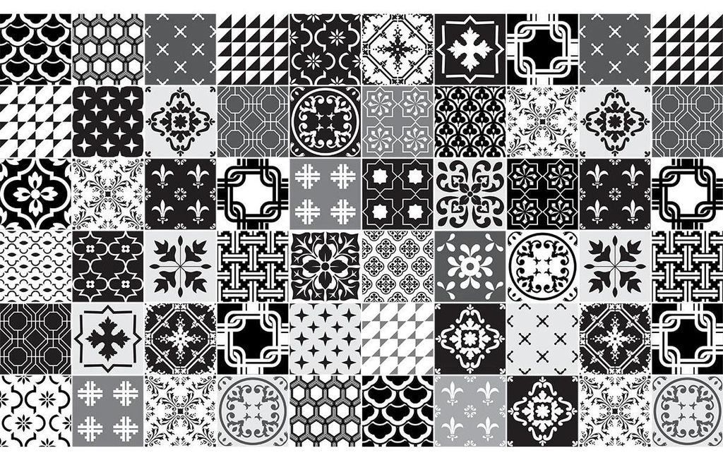 Selbstklebende Fliesenaufkleber für Küche und Bad – 60 Azulejos Manuela Fliesenaufkleber – 60 Aufkleber 10x10cm