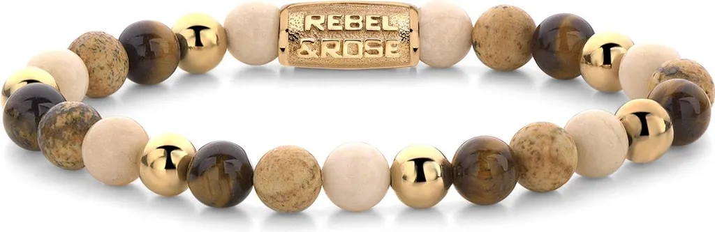 Bracelet Femme Autumn Love Rebel & Rose 6 mm en Pierres Fines et Acier G