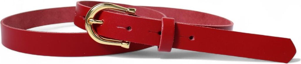 FRONHOFER schmaler Damengürtel 2,2 cm mit vergoldeter Hufeisen Gürtelschnalle