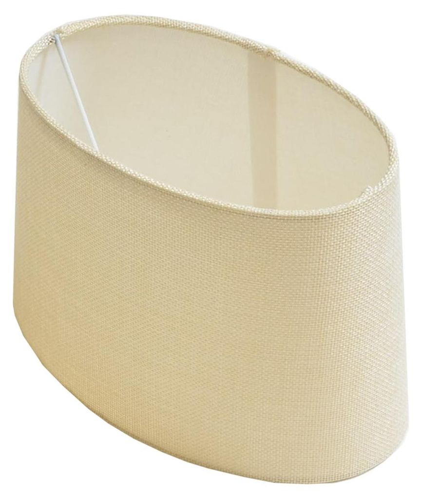 Lampenschirm oval aus Stoff H 15.5 cm für Tisch - Produktbild 