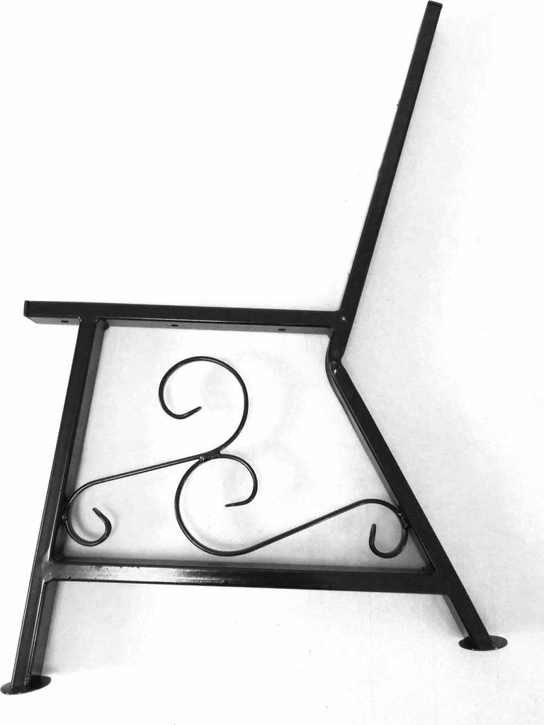 Bankbeine 2stk. 54x79cm schwarz pulverbeschichtet Bankkufen Produktbild 