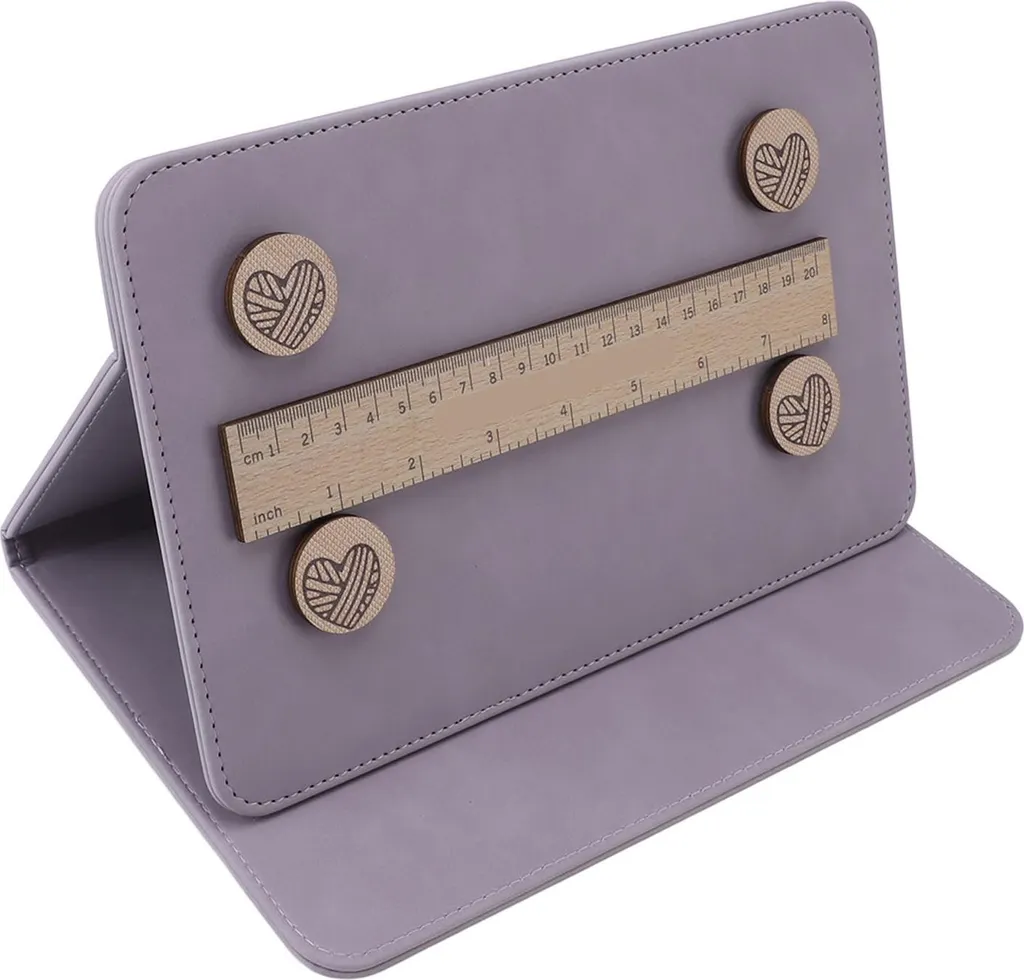Porta Schemi Magnetico Viola per Uncinetto e Maglia | Custode Pieghevole