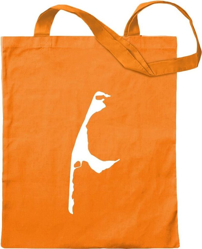 Kiwistar - Baumwolltasche - mandarin - Sylt - Deutschland - Insel - Tragetasche Stoffbeutel Umhängetasche langer Henkel
