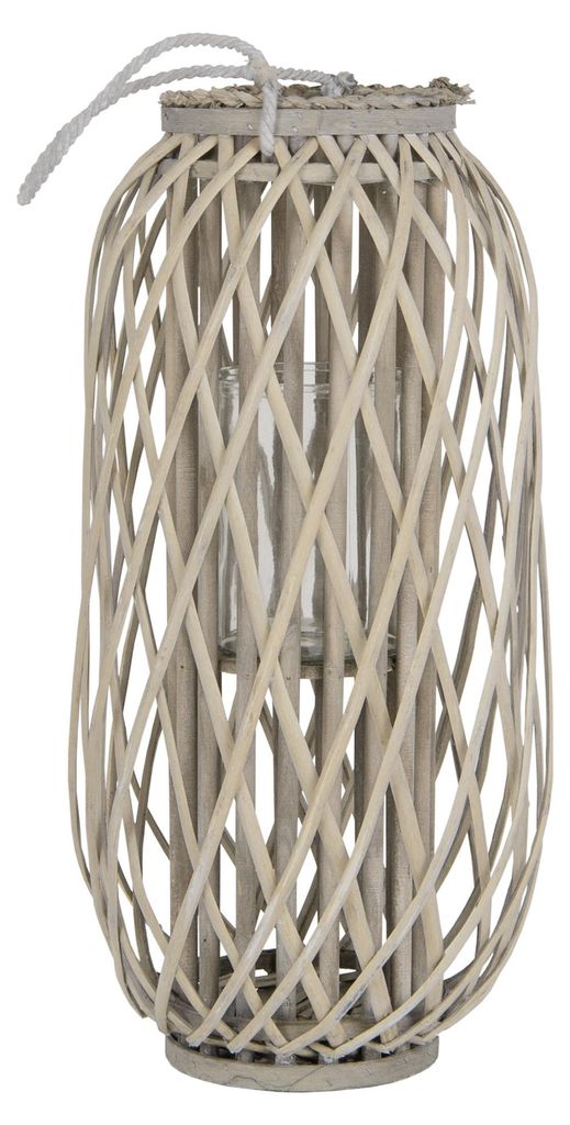 ECD Germany Latarnia Ried 60 x Ø30 cm z uchwytem, naturalne Zdjęcie produktu 