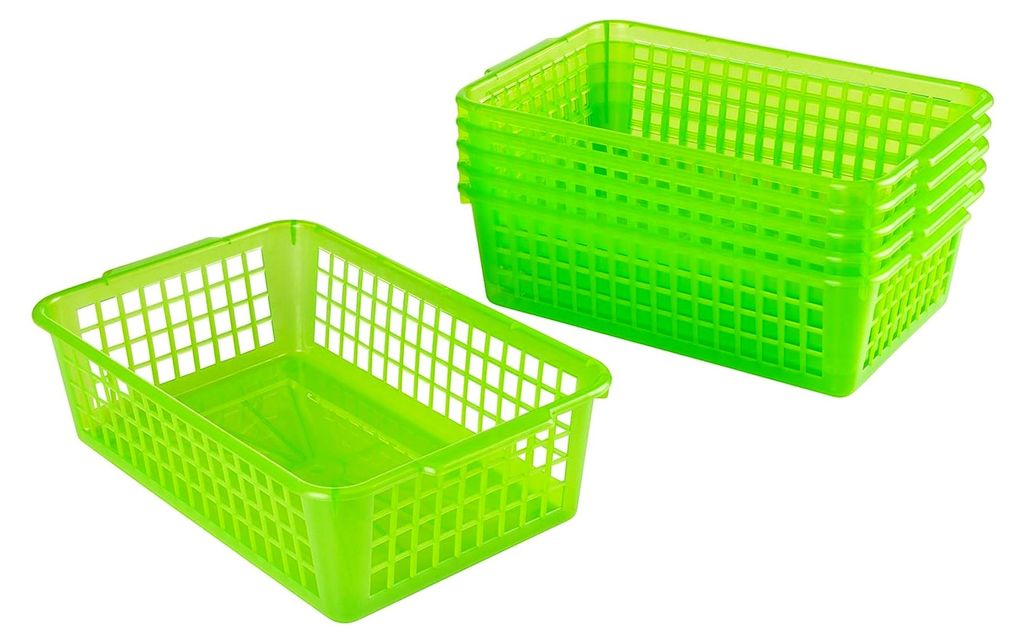 Aufbewahrungskorb 20 x 10 x 5,5 cm 0,7 L 6er Set – Allzweckkorb aus robustem Plastik – Aufbewahrungsbox für Küche und Bad – Haushaltskorb z...