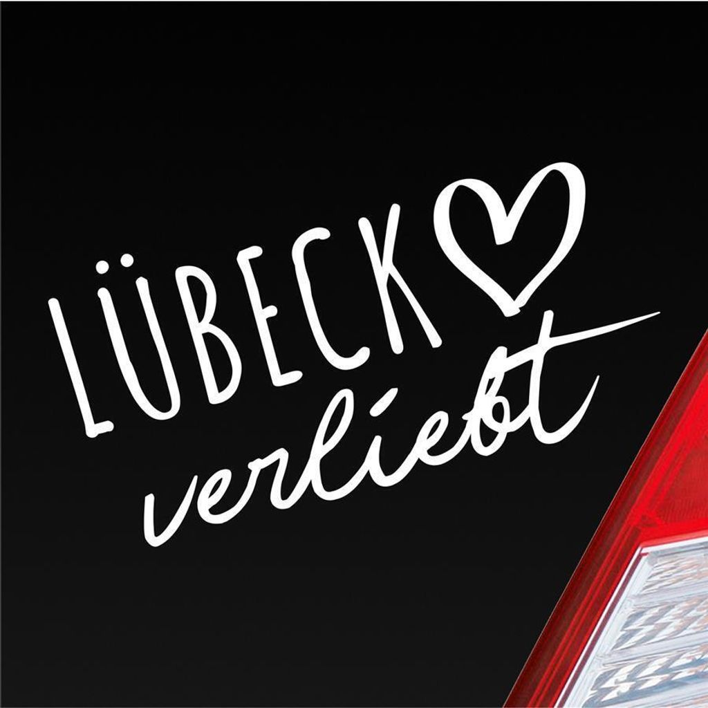 Auto Aufkleber Lübeck verliebt Herz Stadt Heimat Liebe Car Produktbild 