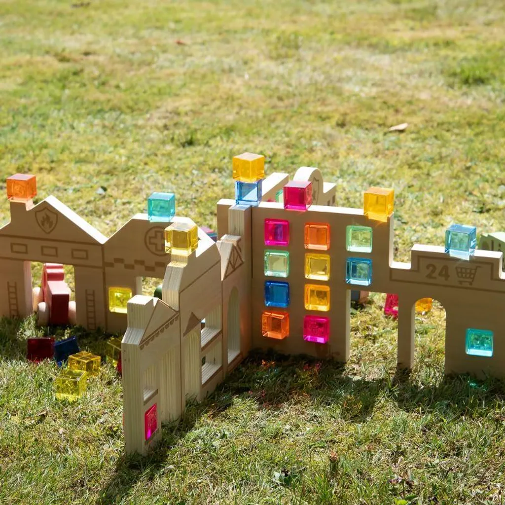 Blocs de Construction Translucides Gem Cubes - Jouet Éducatif TickiT